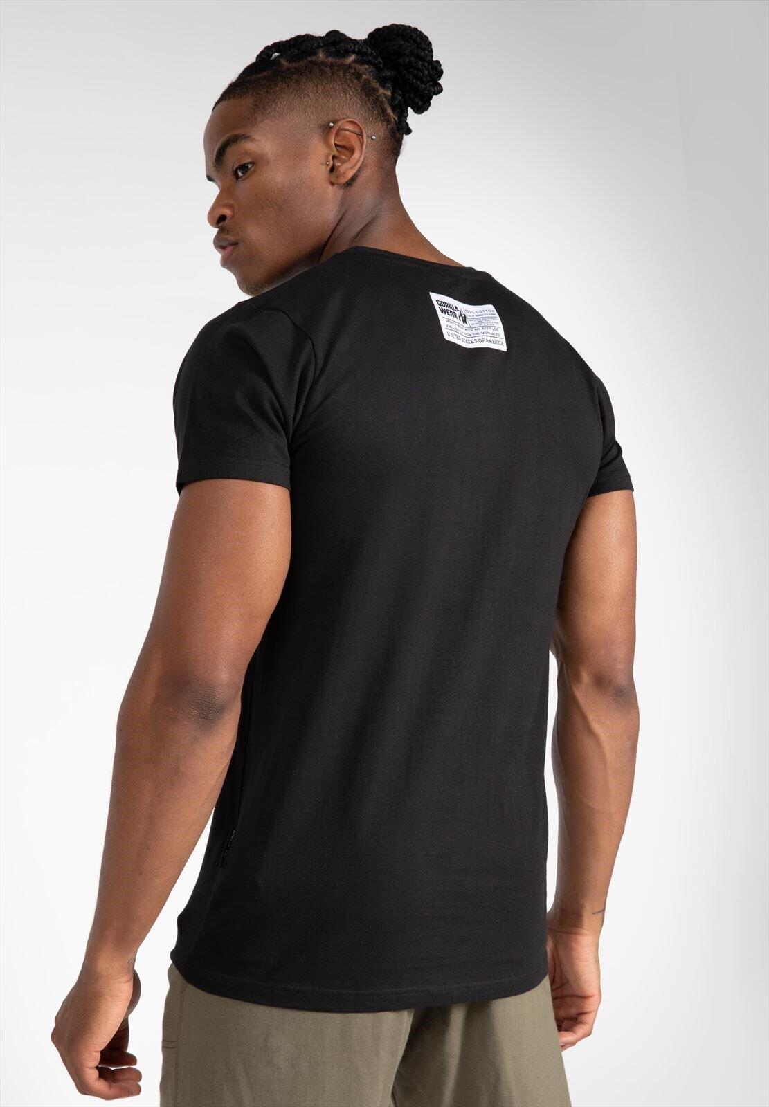 Camiseta Musculación Manga Corta Algodón Hombre GORILLA WEAR Classic Negro 6/7