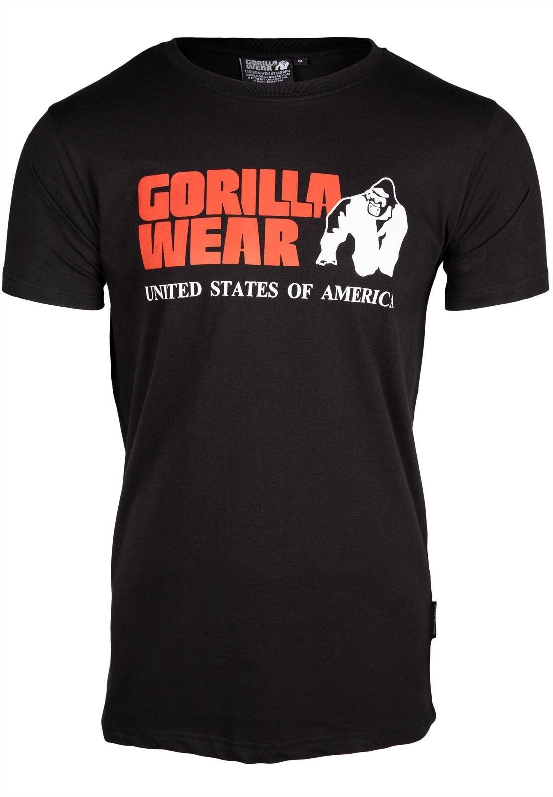 Camiseta Musculación Manga Corta Algodón Hombre GORILLA WEAR Classic Negro 3/7