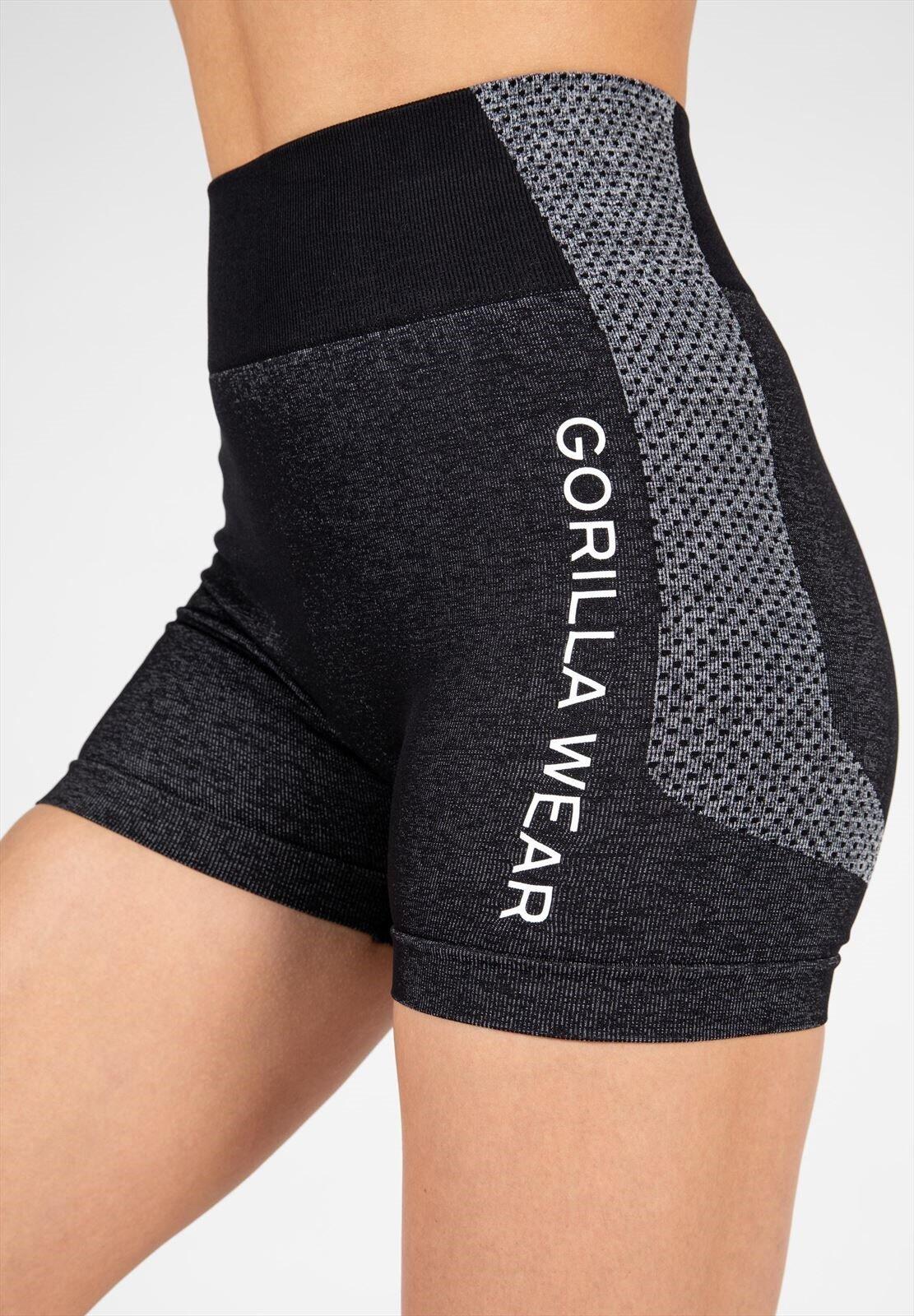 Selah Sin costura Pantalones cortos - Negro 3/6