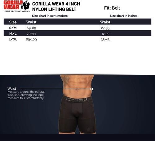 4 Inch Nylon Lifting Belt - Zwart/Rood Stitched 2/6