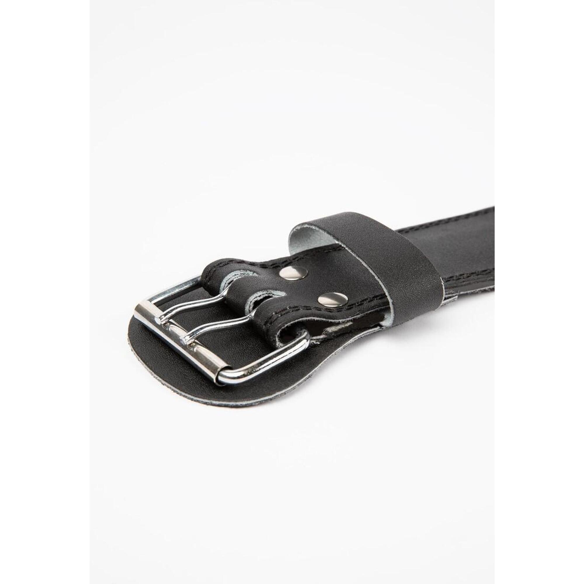 Cuir rembourré de 4 pouces Ceinture de levage - Noir/Rouge