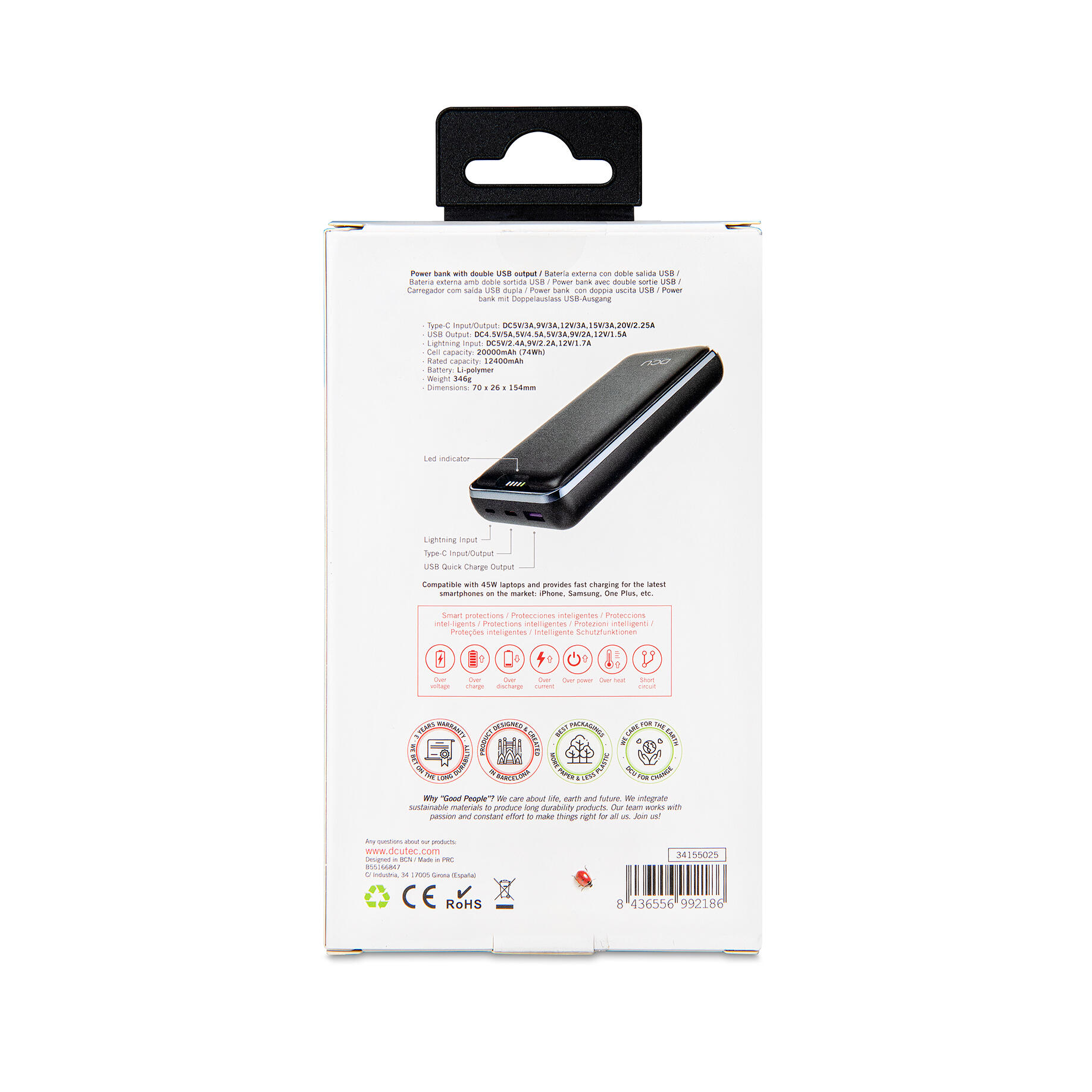 Power Bank doble salida USB Power Delivery 45W 20000mAh 4/4