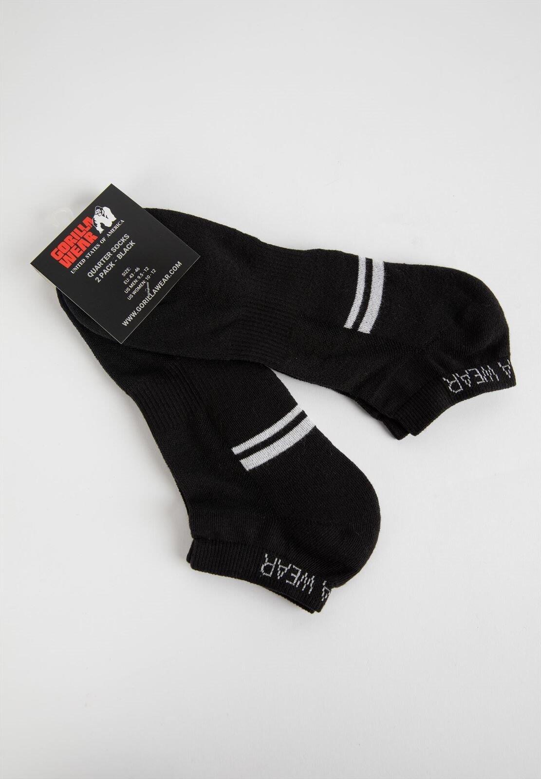 Quarter Lot de 2 chaussettes - Noir - EU 35-38 3/5