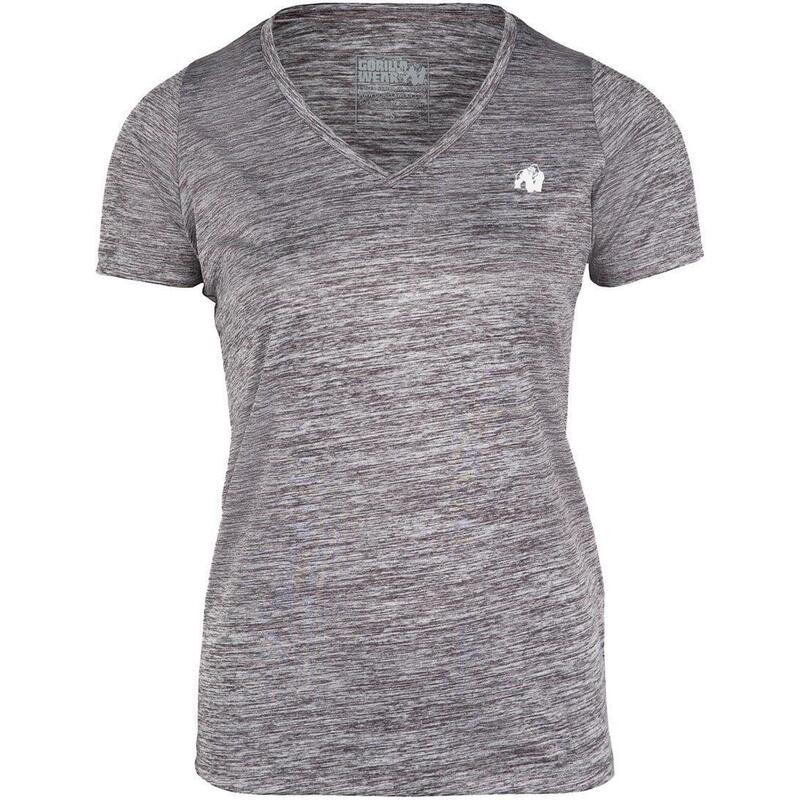 Elmira V-Neck Koszulka - Szary Melange