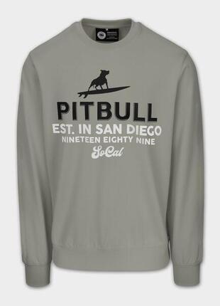 Pitbull Surfing Dog Sweatshirt mit Rundhalsausschnitt für Herren