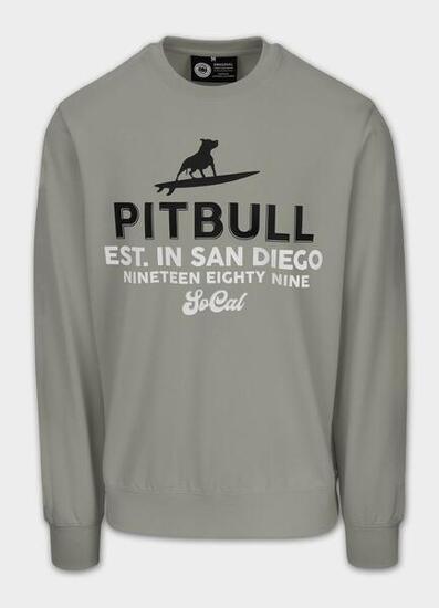 Pitbull Surfing Dog Sweatshirt mit Rundhalsausschnitt für Herren