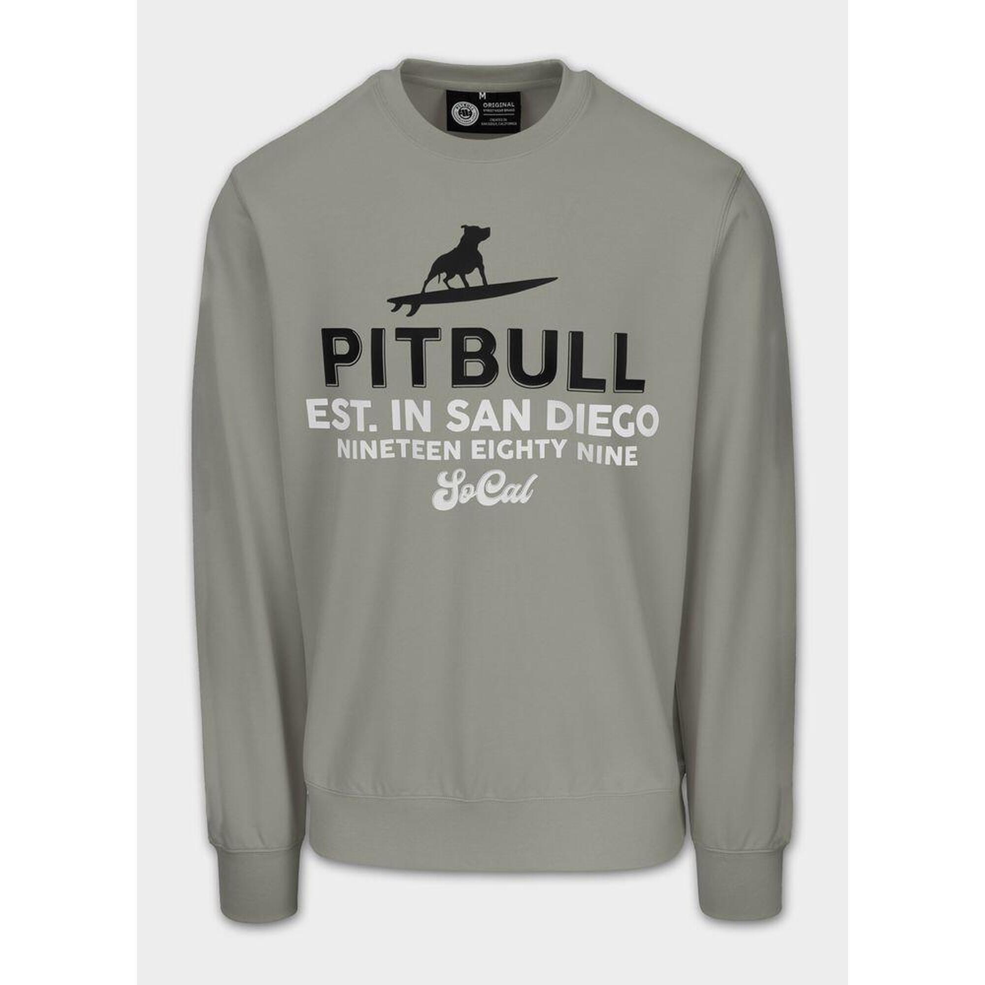 Hanorac pentru bărbați Pitbull Surfing Dog Crewneck