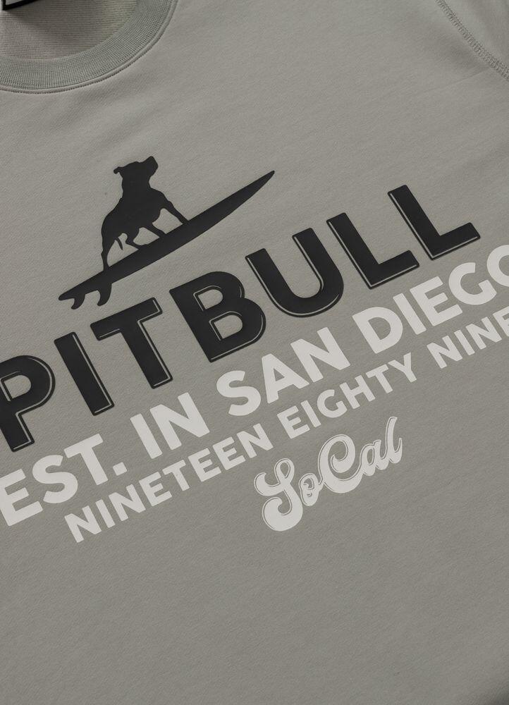Felpa girocollo da uomo con stampa Pitbull Surfing Dog 4/5