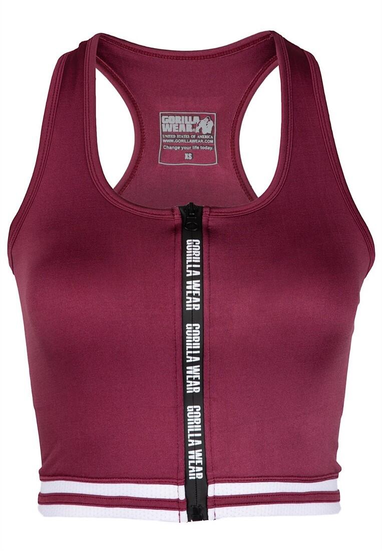 Top De Tirantes Con Cremallera Mujer GORILLA WEAR Mesa Zip Burdeos 6/7