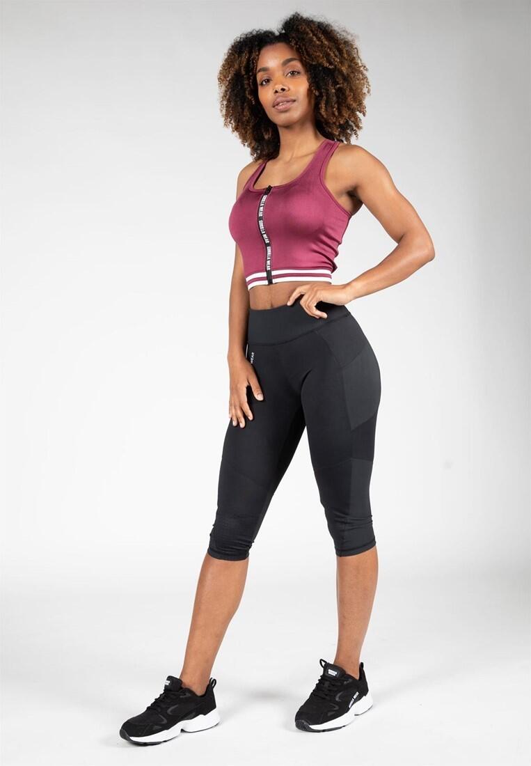 Top De Tirantes Con Cremallera Mujer GORILLA WEAR Mesa Zip Burdeos 3/7