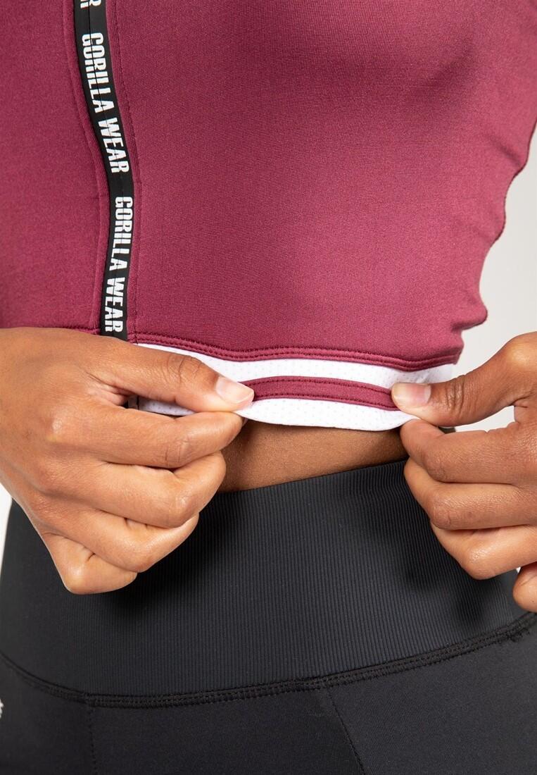 Top De Tirantes Con Cremallera Mujer GORILLA WEAR Mesa Zip Burdeos 5/7