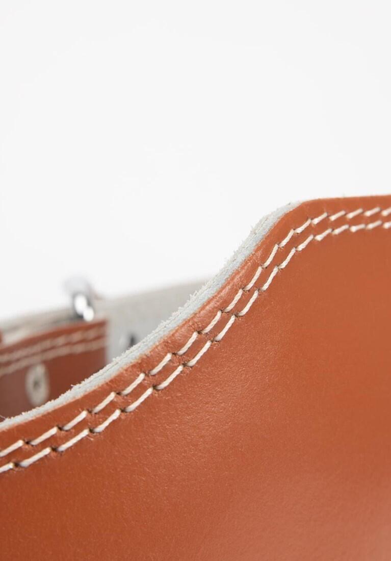 Ceinture de levage en cuir rembourrée de 6 pouces- Brun 6/6