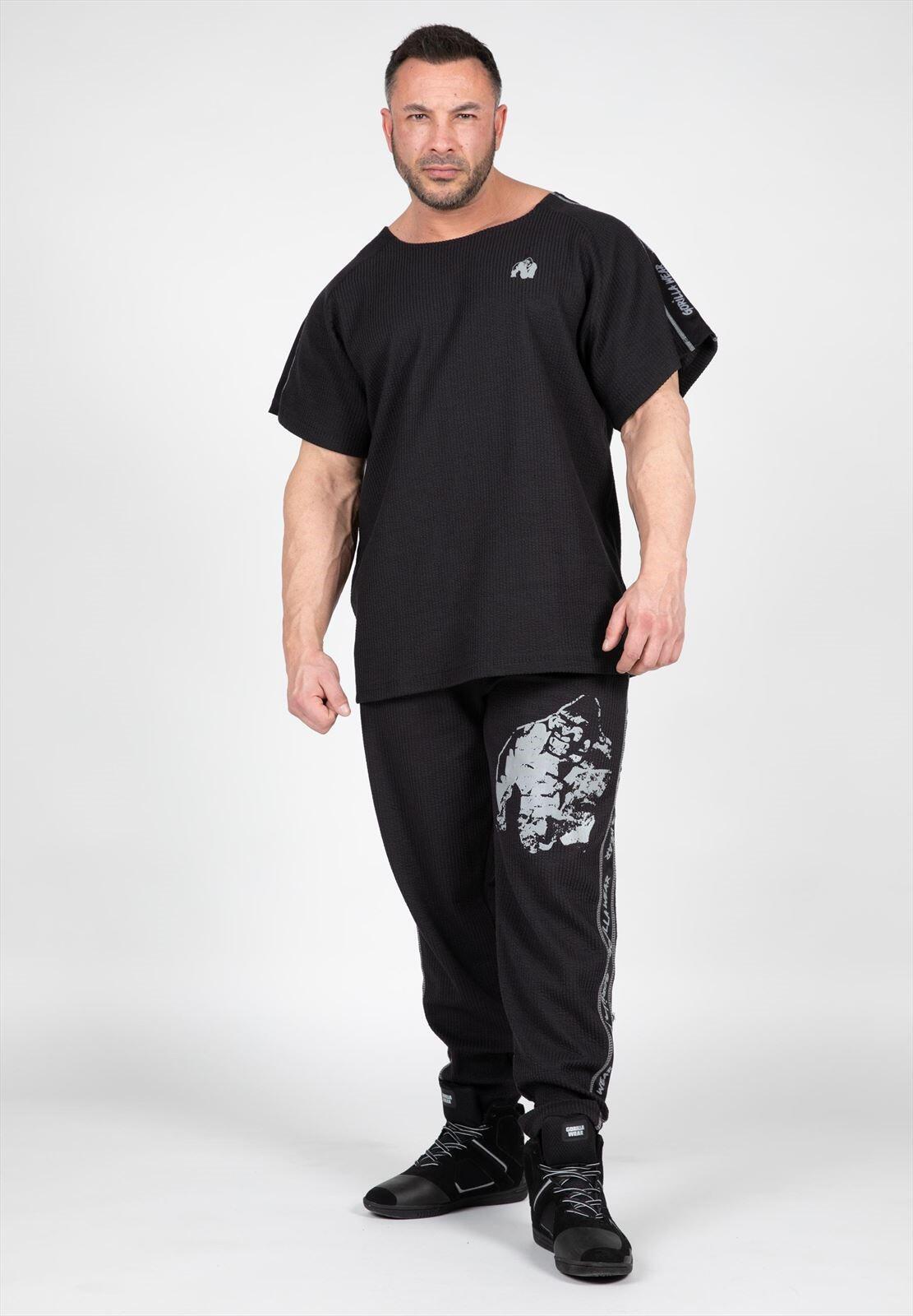 Camiseta Musculación Manga Corta Hombre GORILLA WEAR Buffalo Old School Negro 3/7
