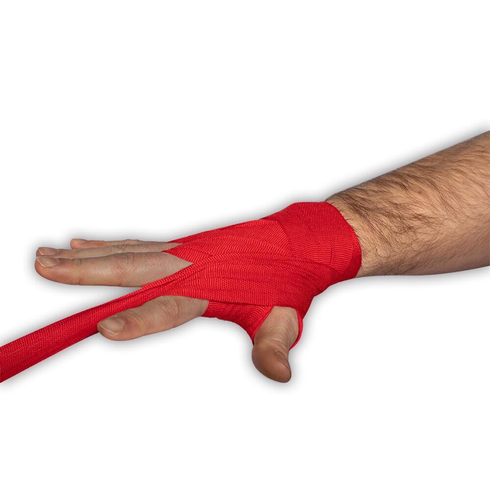 Boxing Envoltórios de mão - Vermelho - 2.5m 3/6