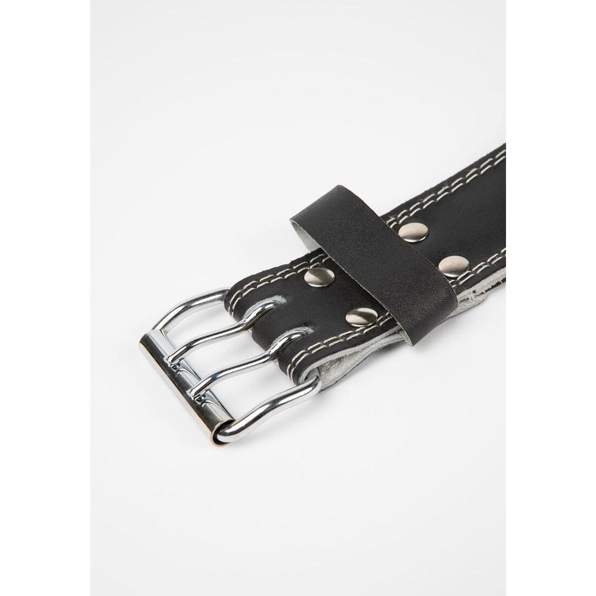 Gorilla Wear Cinto de levantamento de couro acolchoado de 15 cm- Preto/Preto