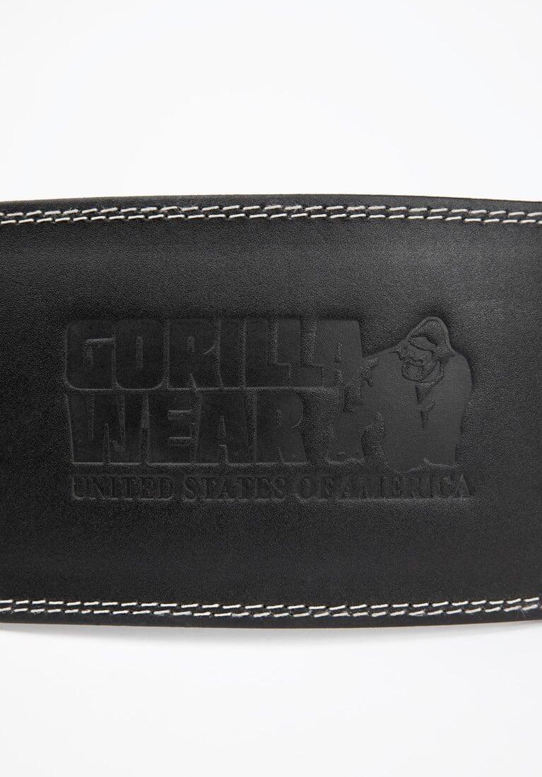 6 Inch Padded Leather Lifting Belt - Zwart/Zwart 3/6