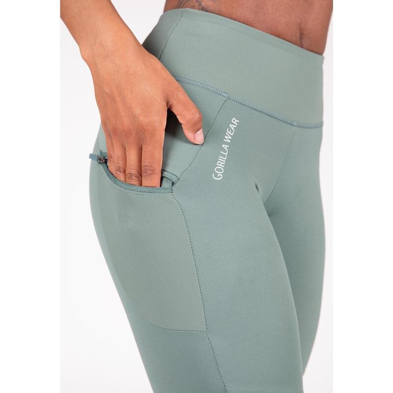 Monroe Cropped Leginsy - Zielony