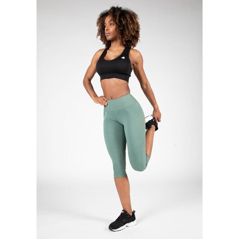 Monroe Cropped Leginsy - Zielony