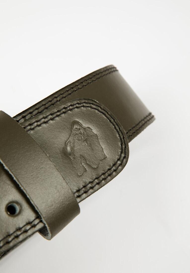 4 Inch Padded Leather Lifting Belt - Legergroen 3/6