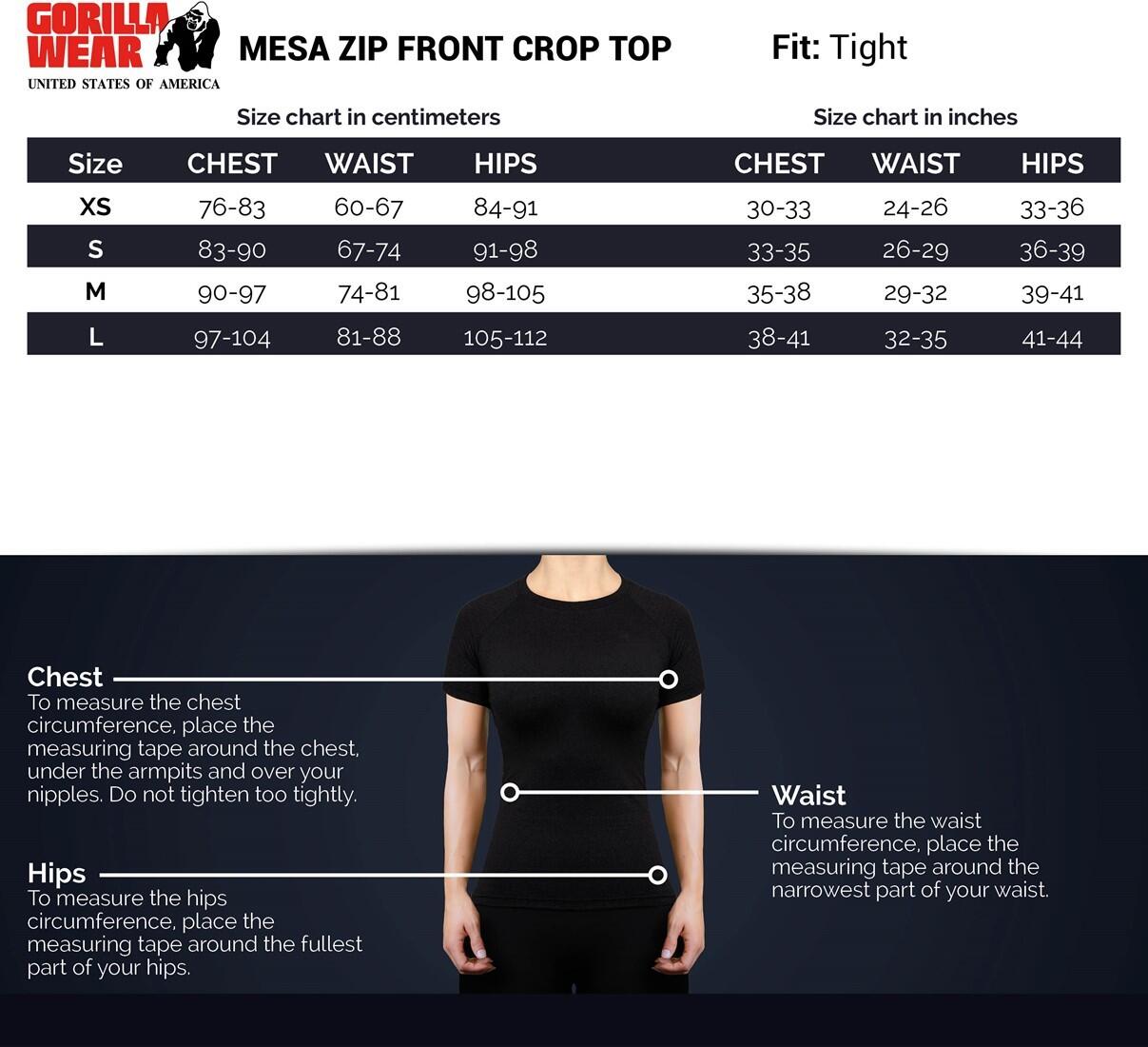 Mesa Zip Front Crop Top - Zwart 4/7