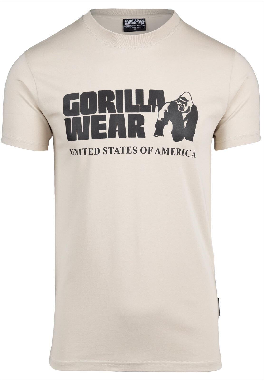 Camiseta Musculación Manga Corta Hombre GORILLA WEAR Classic Beige 2/6