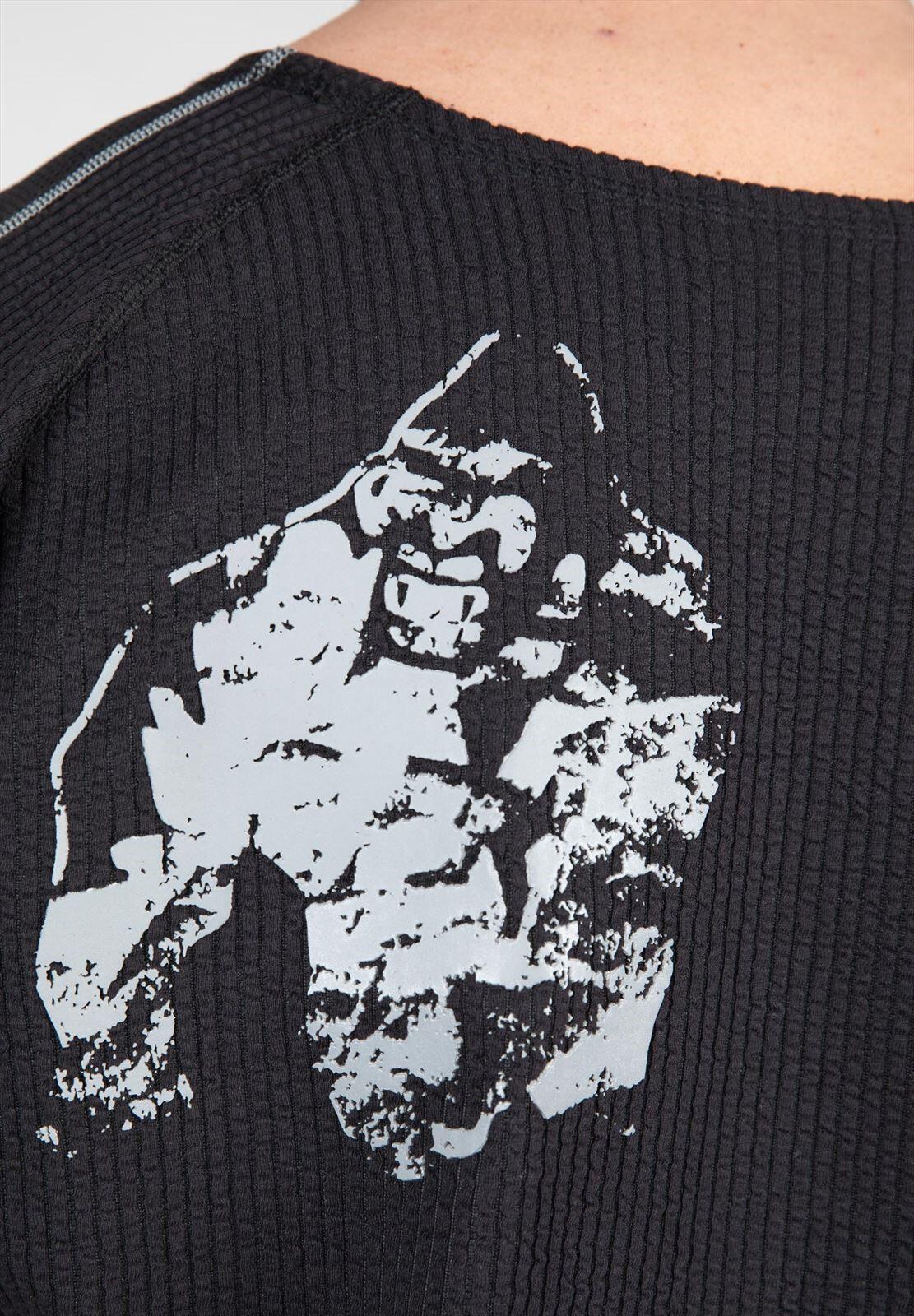 Camiseta Musculación Manga Corta Hombre GORILLA WEAR Buffalo Old School Negro 5/7