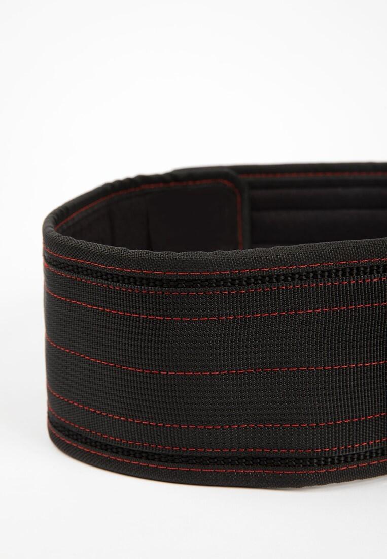 4 Inch Nylon Lifting Belt - Zwart/Rood Stitched 5/6
