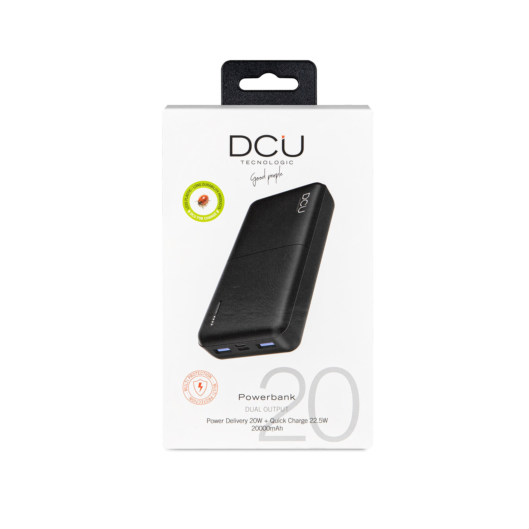 Power Bank doble salida USB Power Delivery 20W + Quick Charge 22.5W 20000mAh 3/4