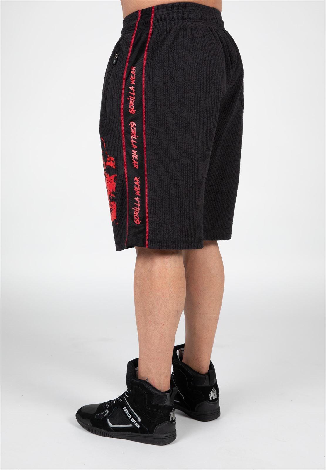 Buffalo Old School Workout Shorts - Zwart/Rood 4/6