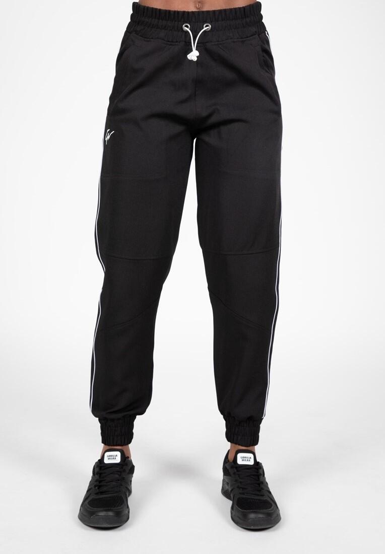 Pantalón Chándal Fitness Largo Poliéster Mujer GORILLA WEAR Pasedena Negro 3/6
