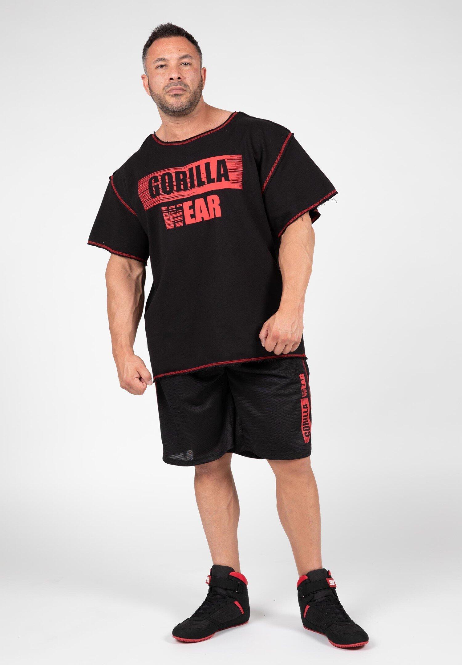 Wallace Mesh Pantaloncini - Nero/Rosso 3/4