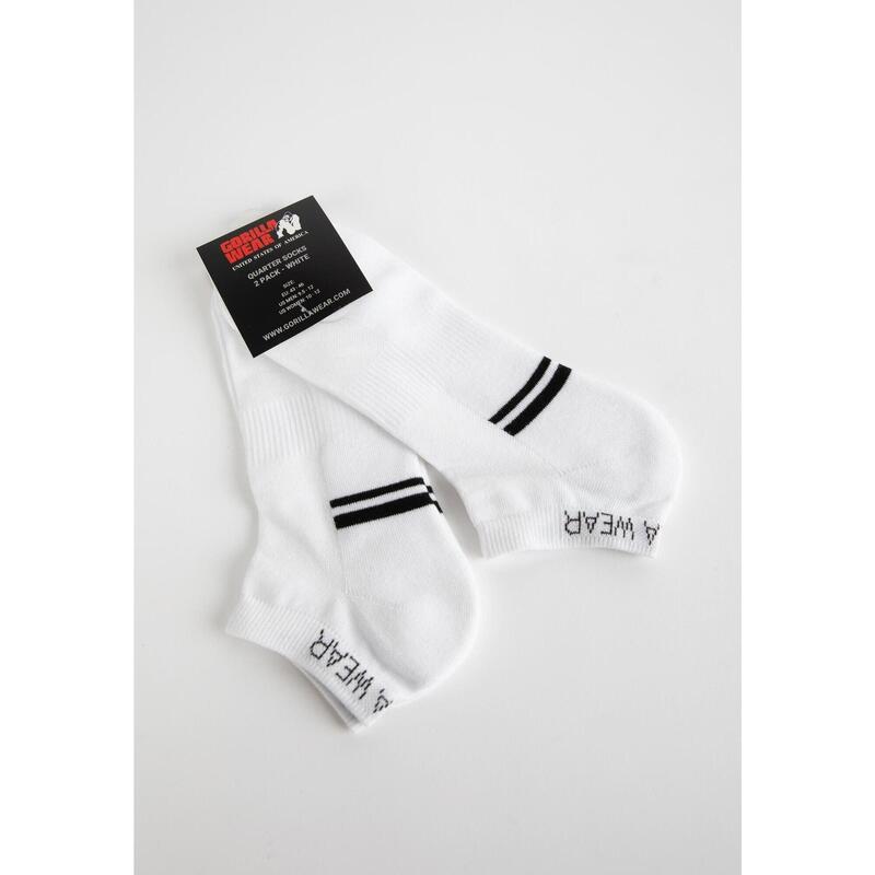 Sosete Quarter Gorilla Wear 2-pack - Alb