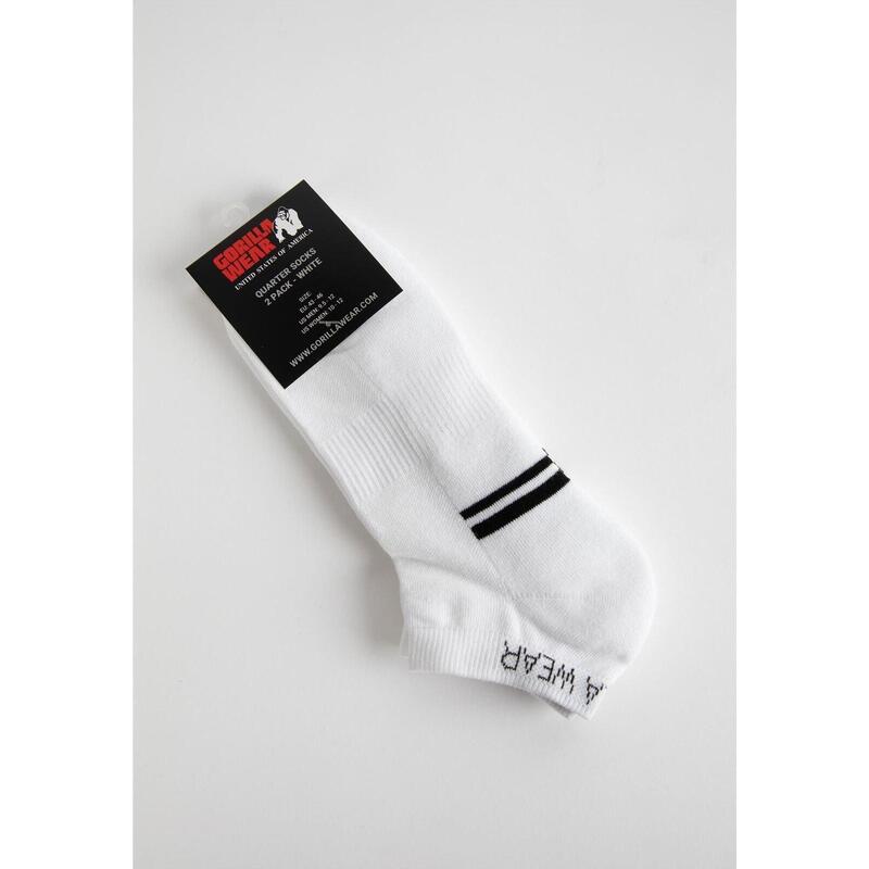 Sosete Quarter Gorilla Wear 2-pack - Alb