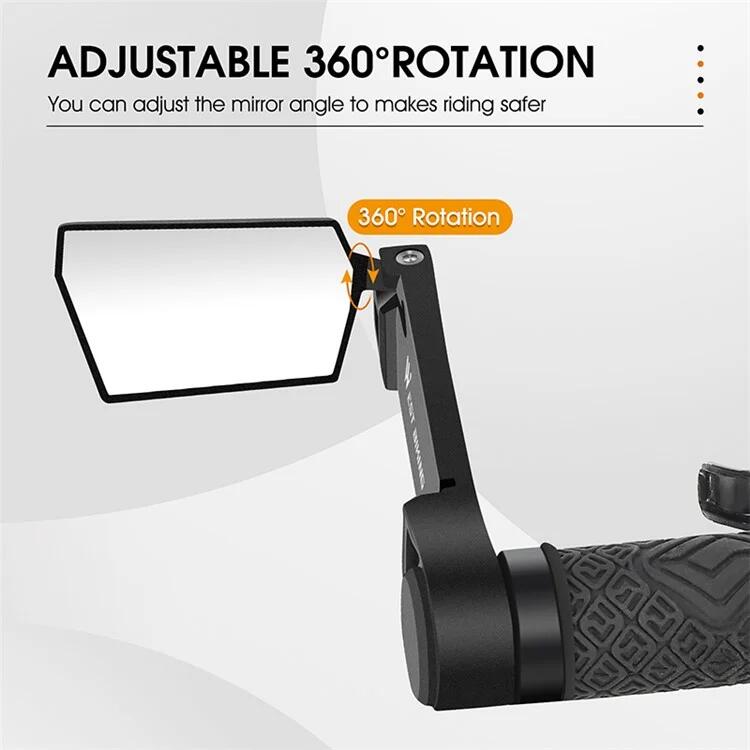 2 Pcs 360 Grad Drehbare Lenker Klapp Fahrrad Rückspiegel 3/7