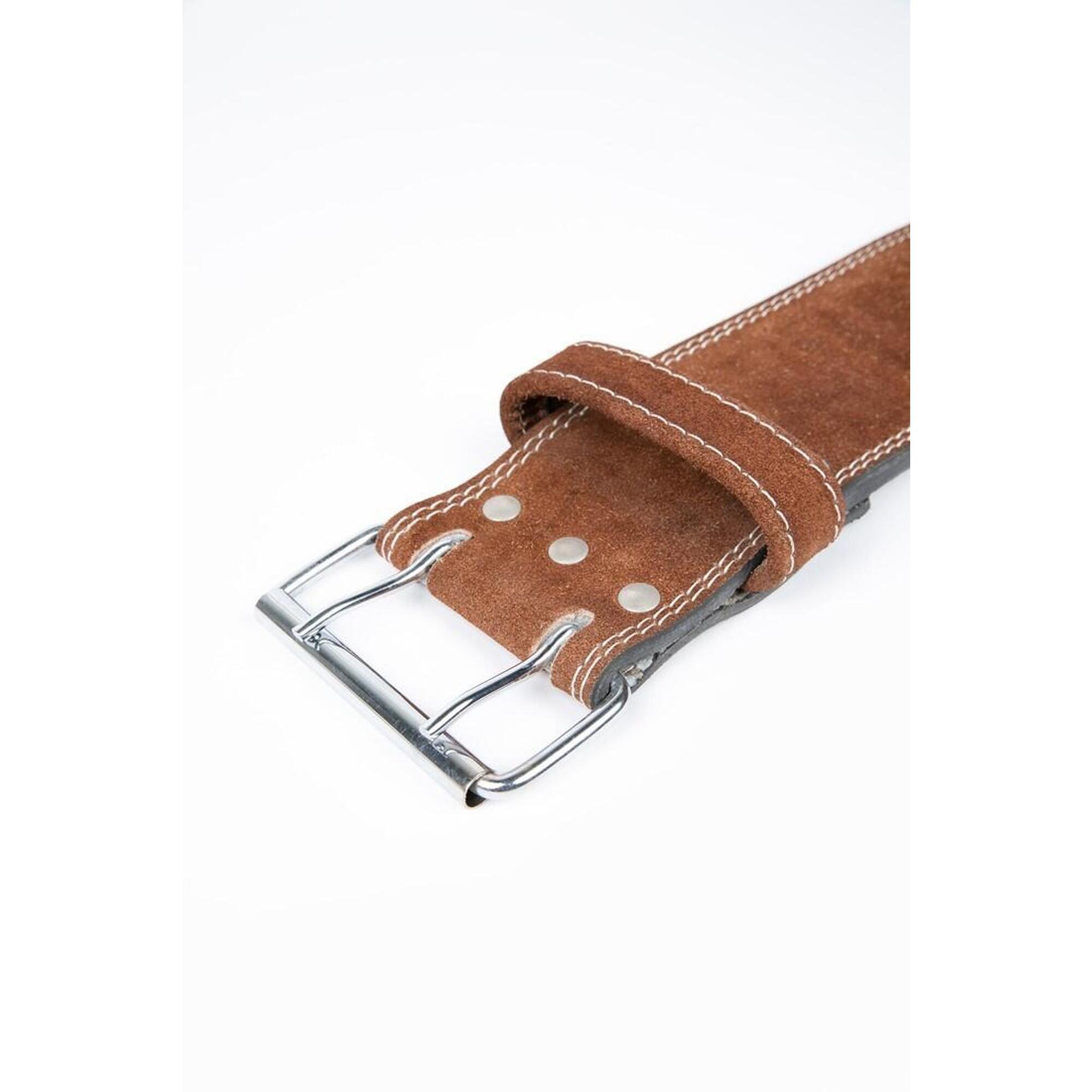 Ceinture de levage en cuir de 4 pouces - Brun