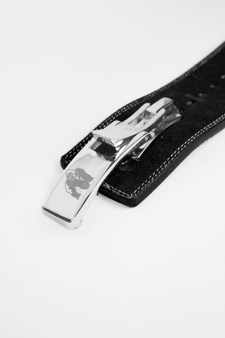 4 Inch Leather Lever Belt - Zwart 3/6