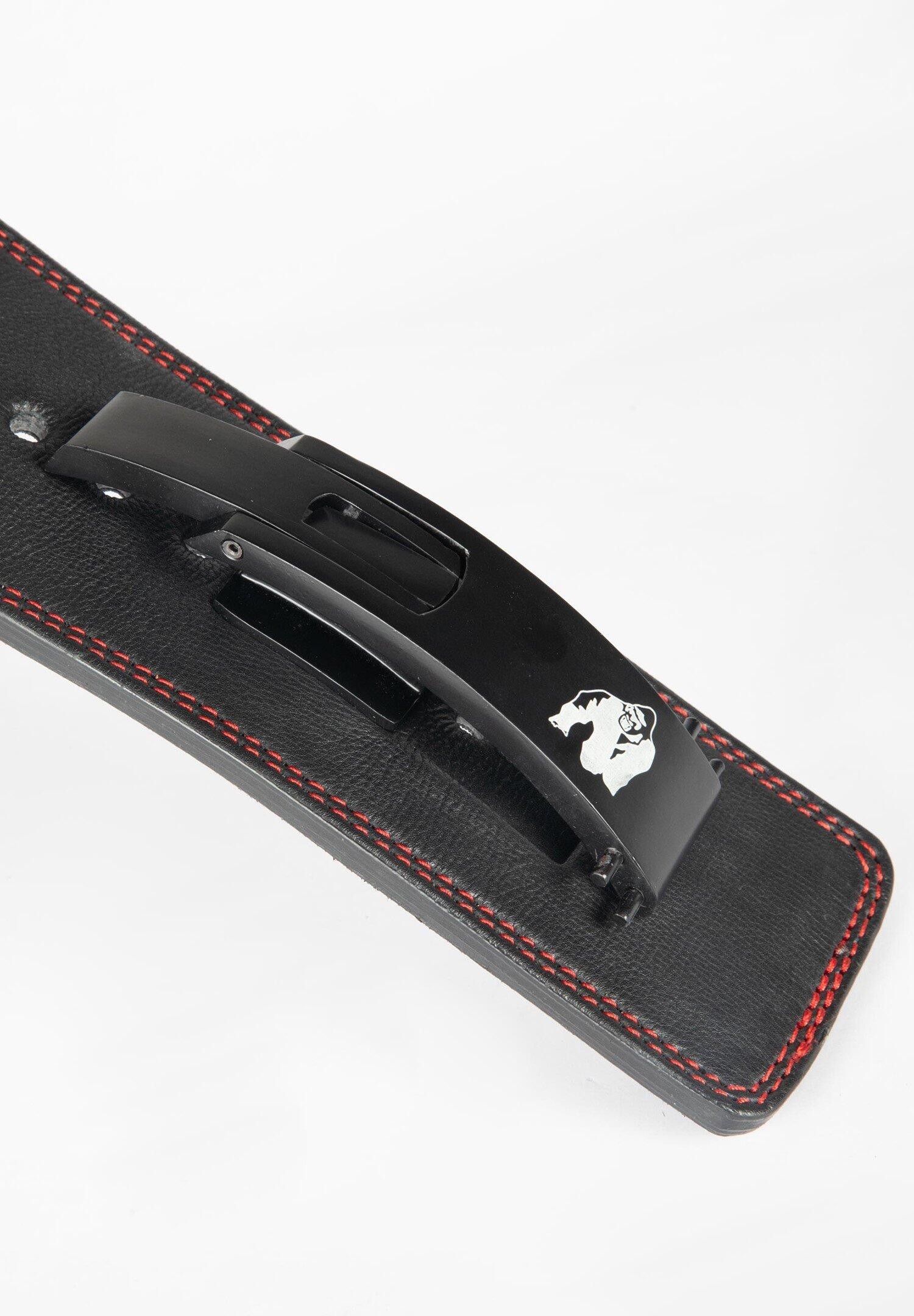 4 Inch Premium Leather Lever Belt - Zwart 4/6