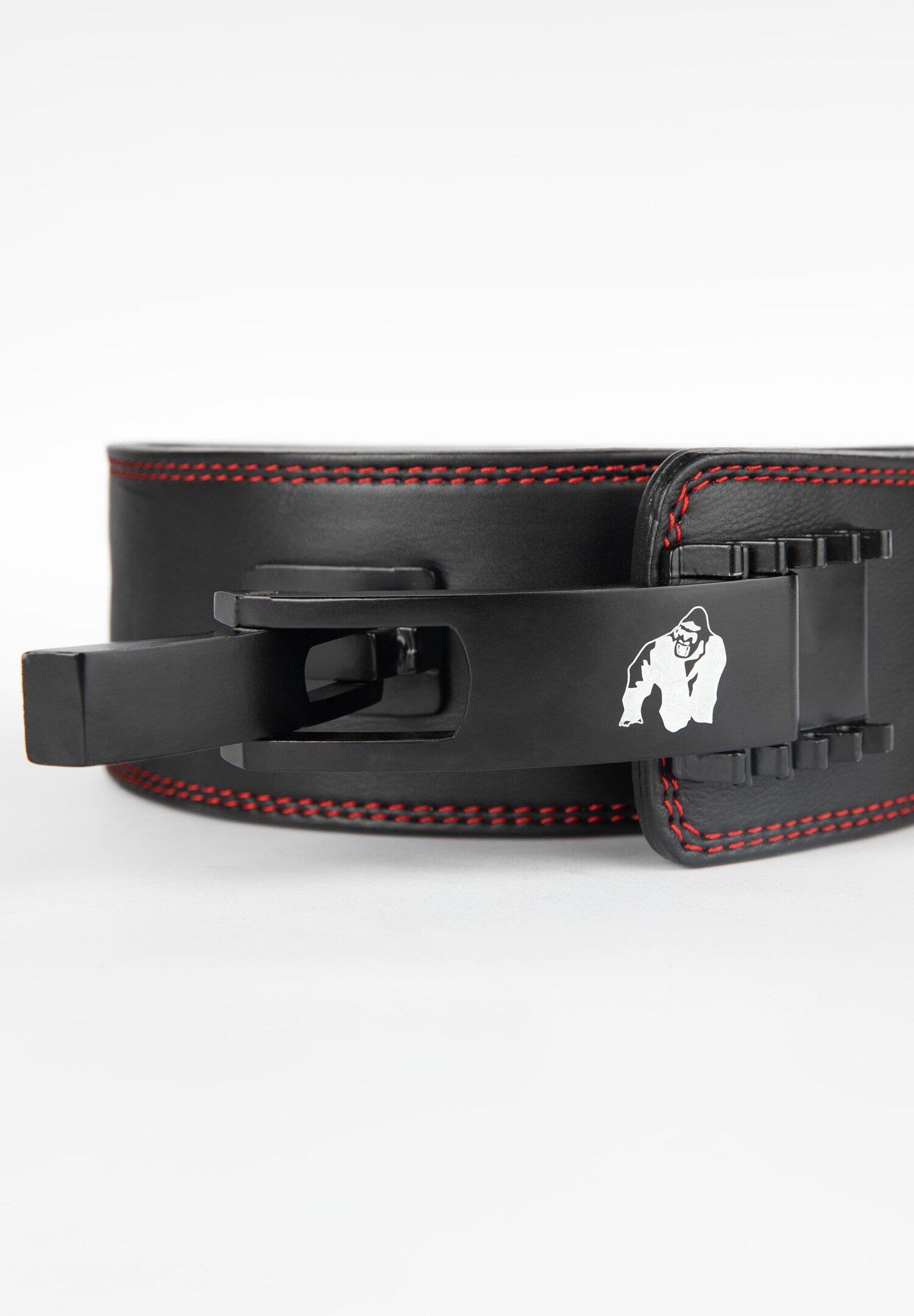 4 Inch Premium Leather Lever Belt - Zwart 6/6