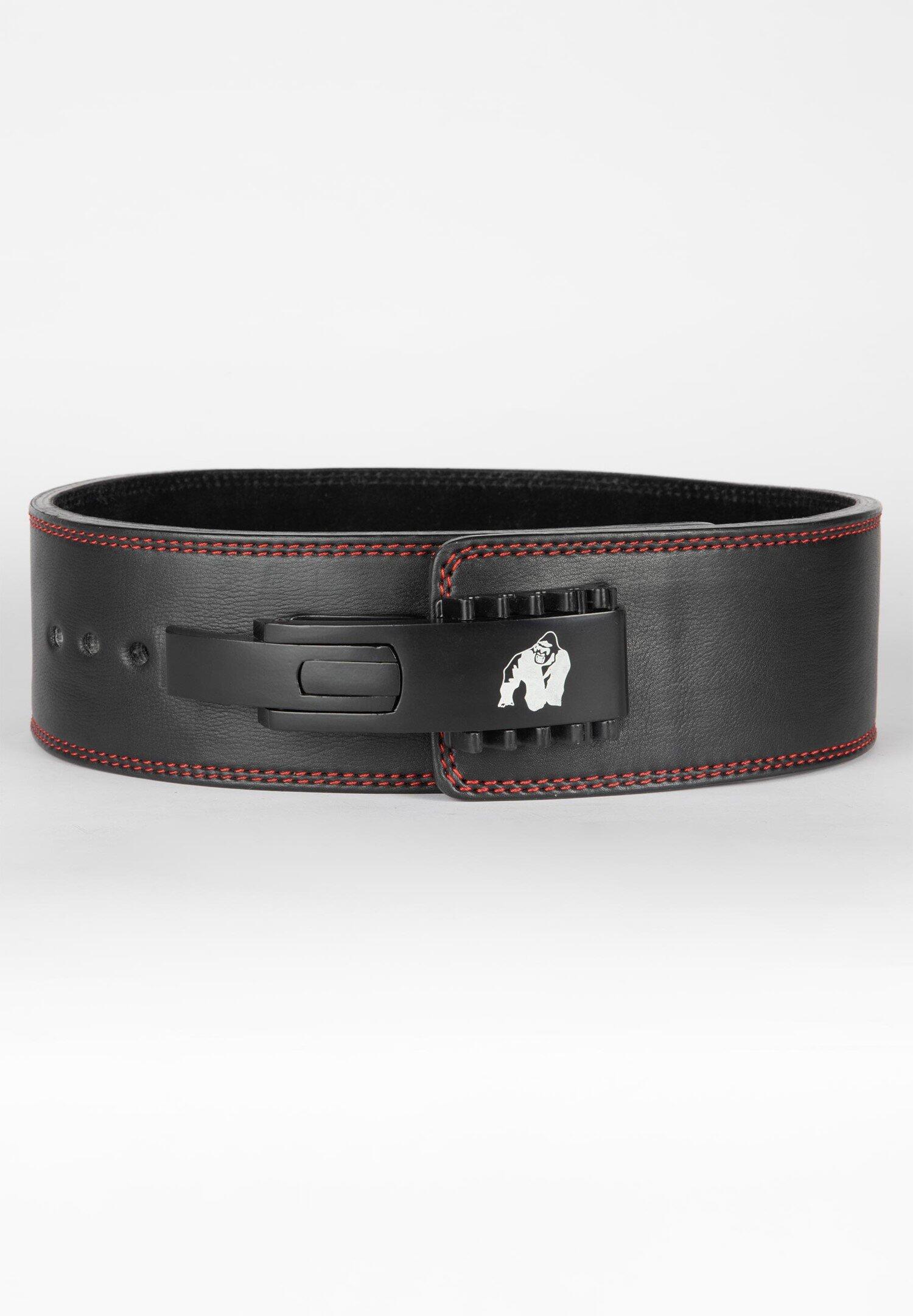 4 Inch Premium Leather Lever Belt - Zwart 2/6