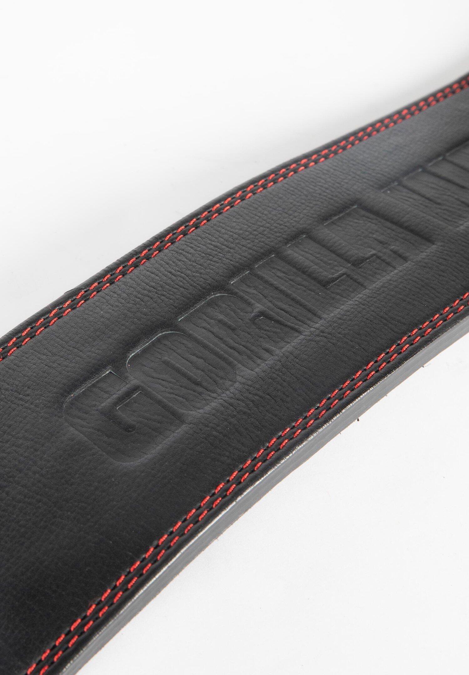 4 Inch Premium Leather Lever Belt - Zwart 3/6