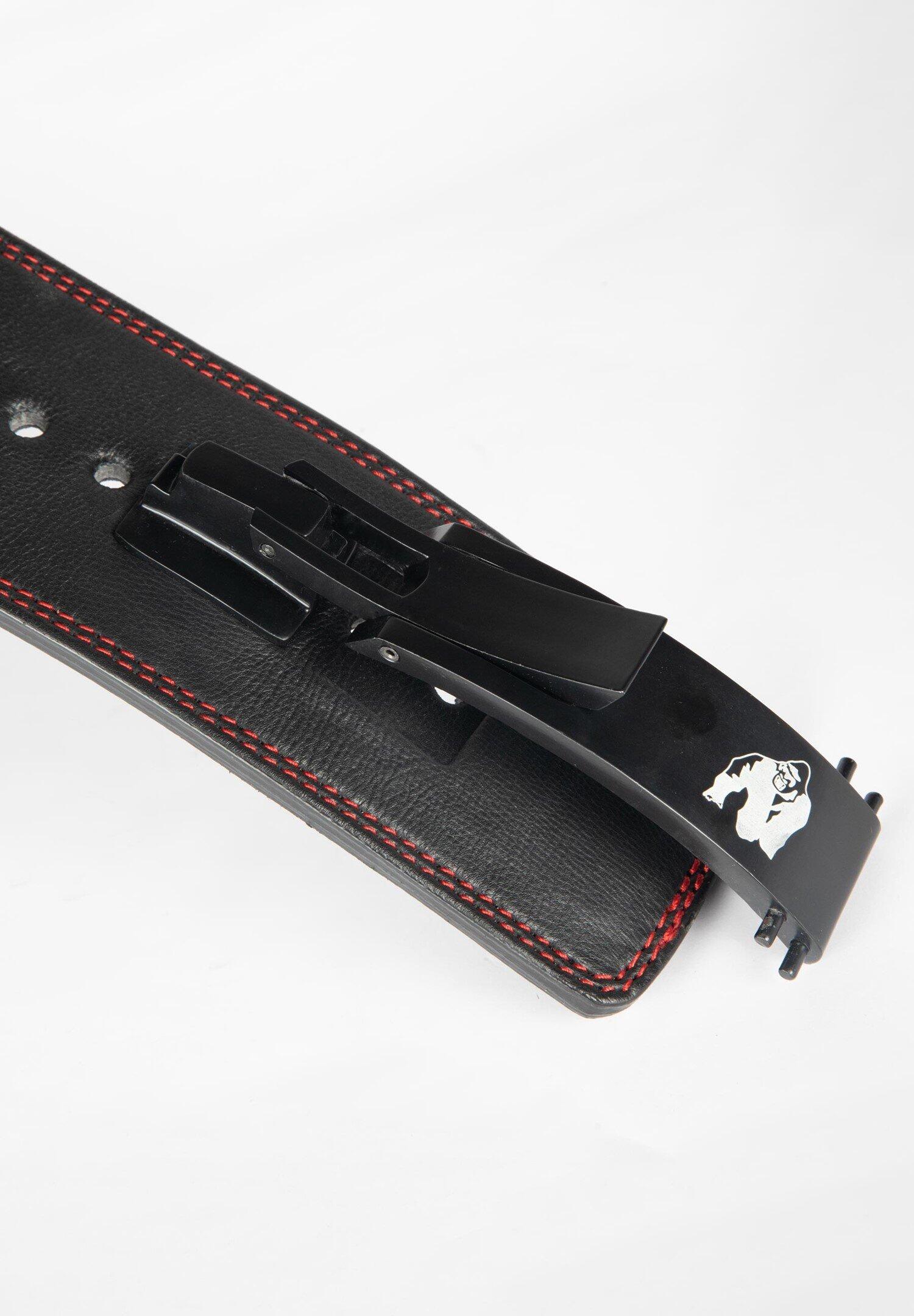 4 Inch Premium Leather Lever Belt - Zwart 5/6