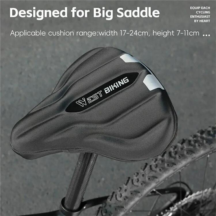 Housse de selle de vélo élargi et épais à absorption des chocs, 25,5 x 26,5 5/7