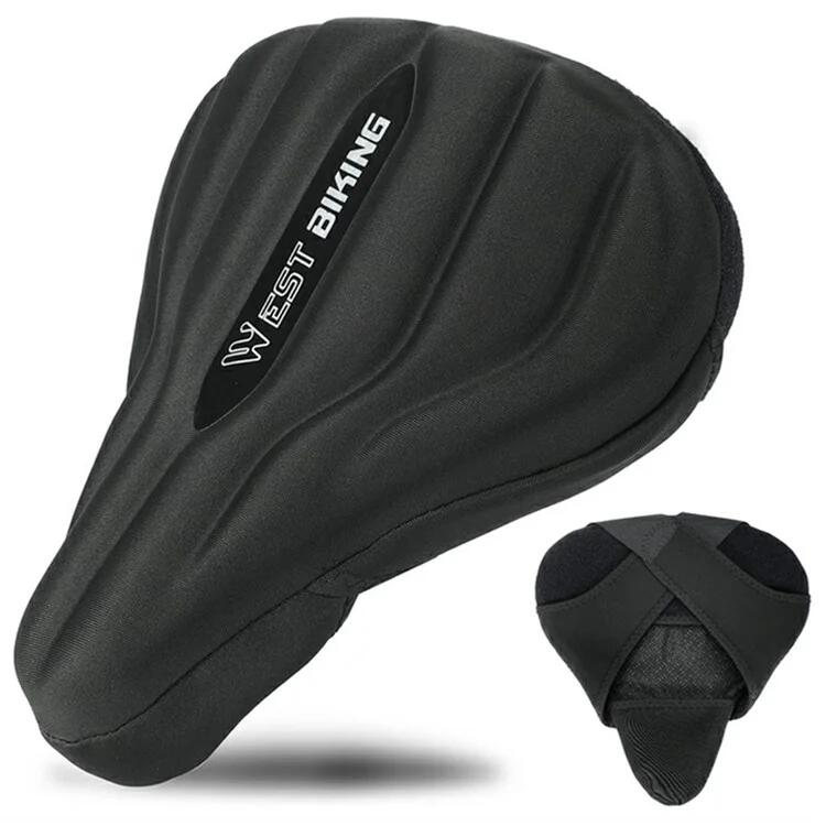 Extra Wide Thick Bike Seat Cushion with Shock Absorption, 25.5 x 26.5