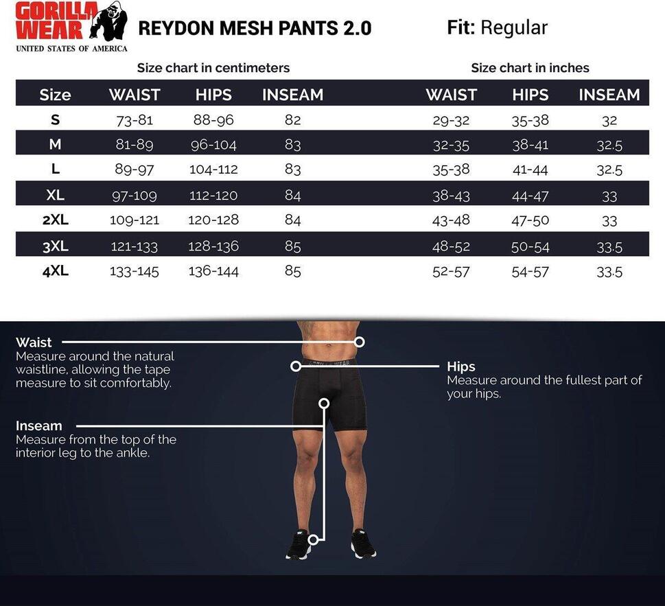 Reydon Mesh Spodnie 2.0 - Czarny