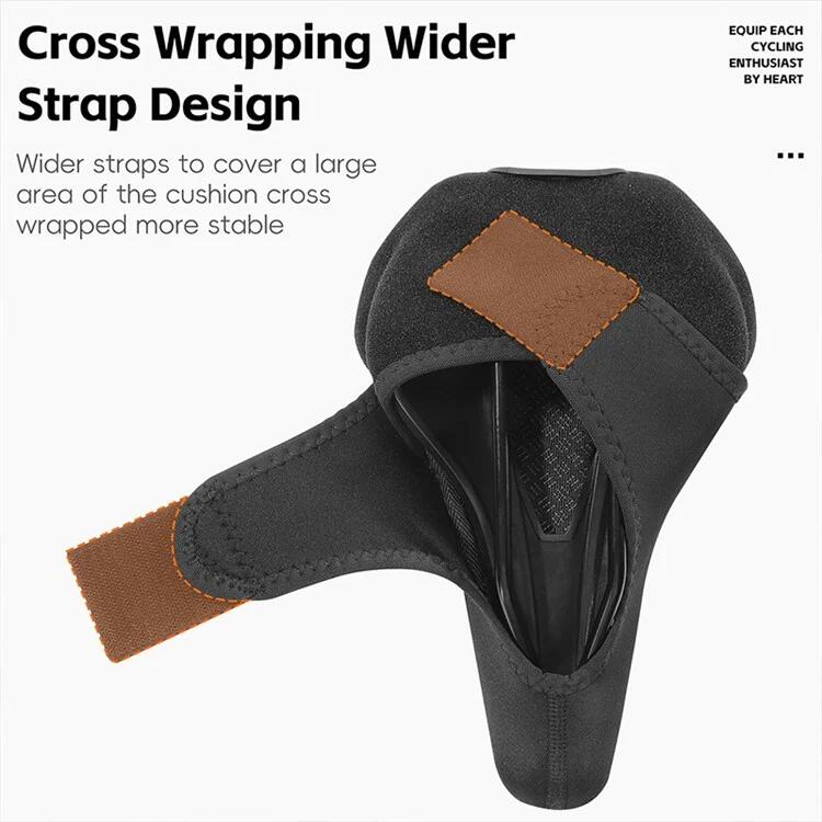 Coussin de selle de vélo à absorption des chocs avec housse de pluie 6/7