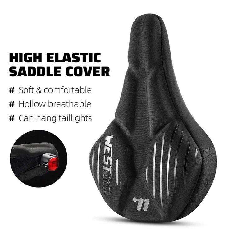 Coussin de selle de vélo à absorption des chocs avec housse de pluie 2/7