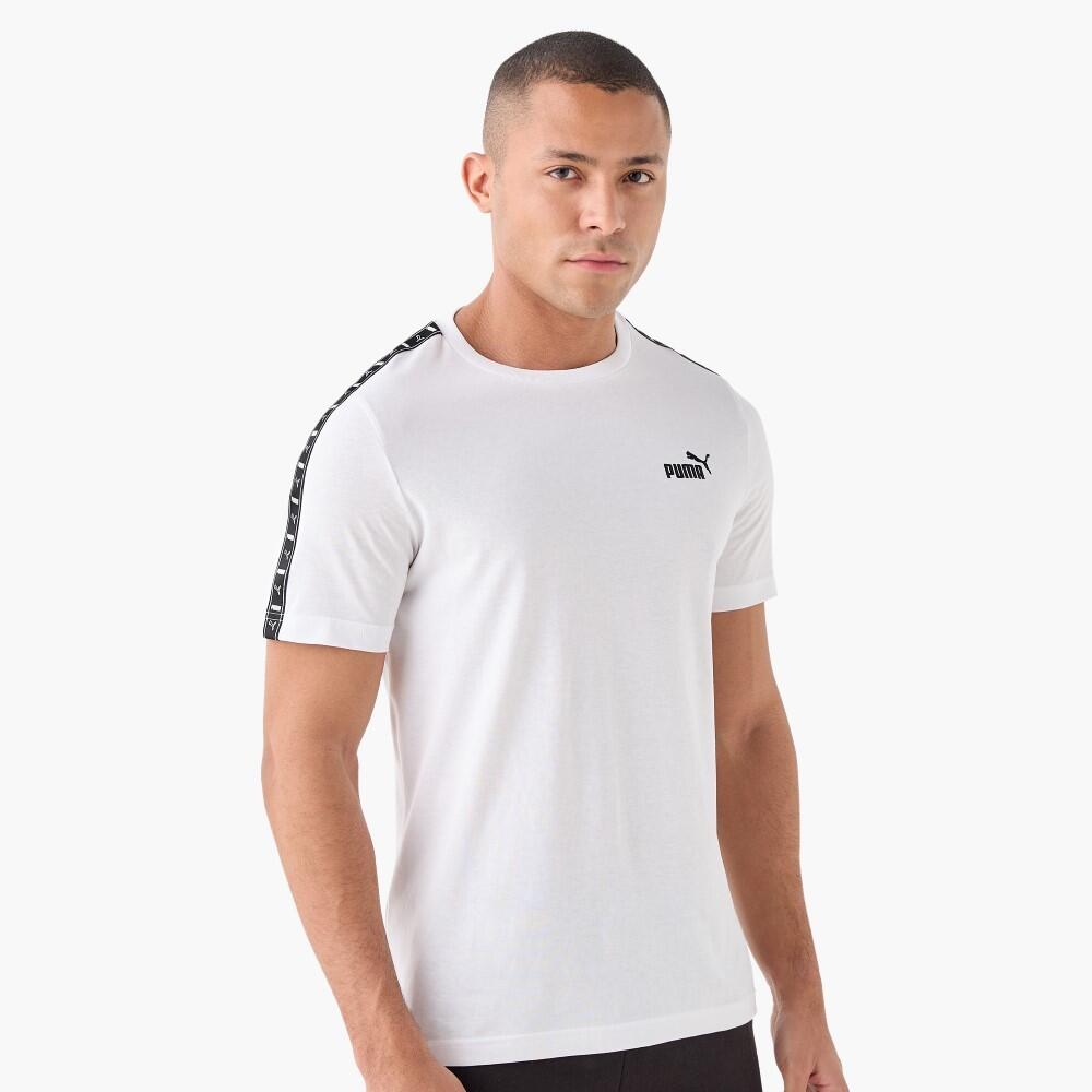 Camiseta casual Hombre Puma Ess Tape Tee 684674-02 Blanca 1/4