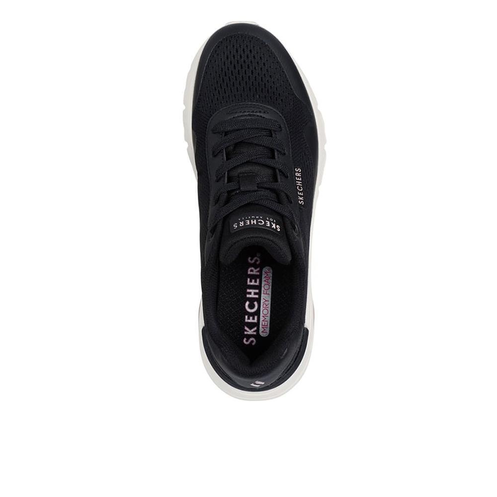 Tênis Pretos Femininos Uno Spring On Air Skechers 3/4
