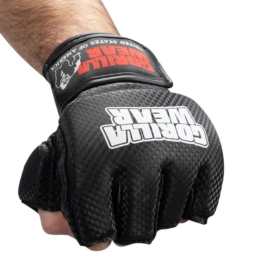 Manton MMA Gloves (With Thumb) - Nero/Bianco 5/7