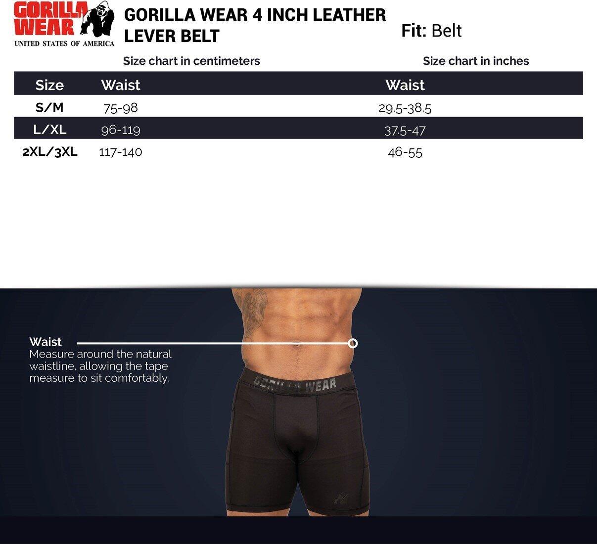 4 Inch Leather Lever Belt - Bruin 5/5